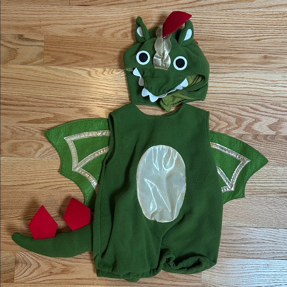 Pottery Barn Kids Green and Red Dragon Costume